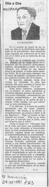 Un maestro  [artículo] E. C.