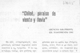 "Chiloé, paraíso de viento y lluvia"