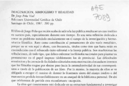 Imaginación, simbolismo y realidad  [artículo] Miguel Da Costa Leiva.