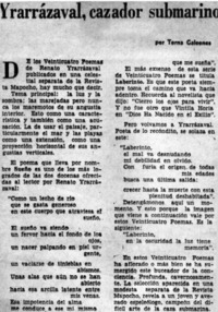 Yrarrázaval, cazador submarino