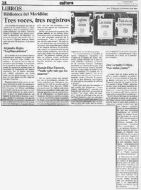 Tres voces, tres registros