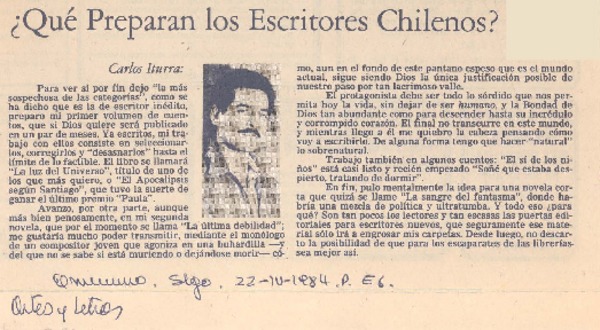 Qué preparan los escritores chilenos?