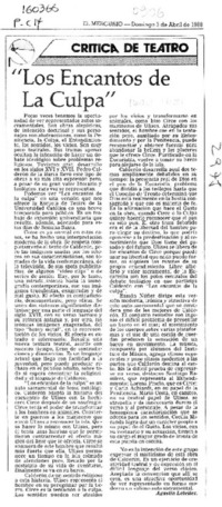 "Los encantos de la culpa"  [artículo] Agustín Letelier.