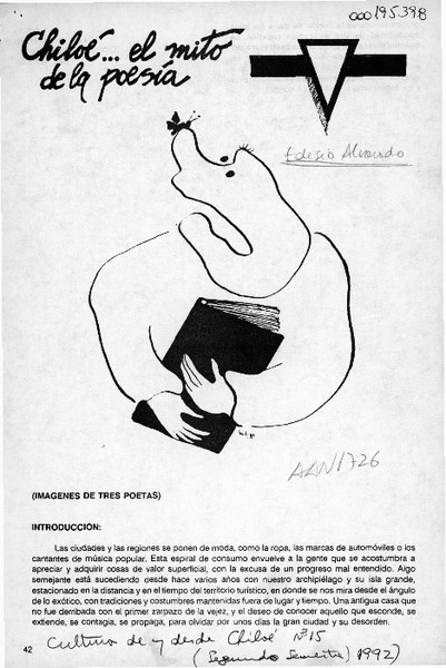 Chiloé -- el mito de la poesía  [artículo] Luis Alberto Mancilla Pérez.