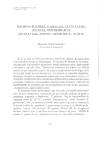 Mauricio Ramírez, Tumbacasa