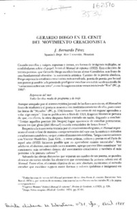 Gerardo Diego en el cenit del movimiento creacionista