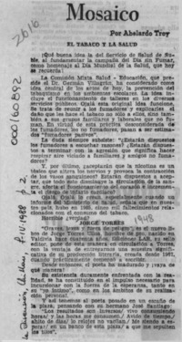 Mosaico  [artículo] Abelardo Troy.