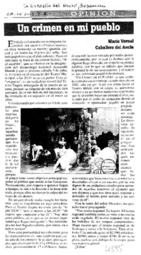 Un crimen en mi pueblo