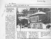 Inauguran monumento a Víctor Dgo. Silva  [artículo].