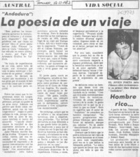 La Poesía de un viaje.