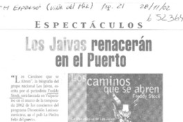 Los Jaivas renacerán en el Puerto  [artículo]