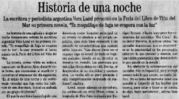 Historia de una noche