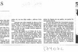 Cela visto por su hijo  [artículo].