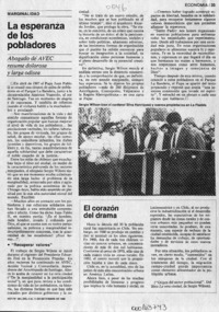 La Esperanza de los pobladores  [artículo].