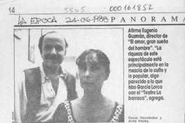 "Aquí se une la risa con la lágrima"  [artículo].