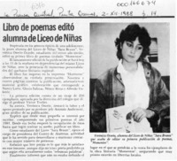 Libro de poemas editó alumna de Liceo de Niñas  [artículo].