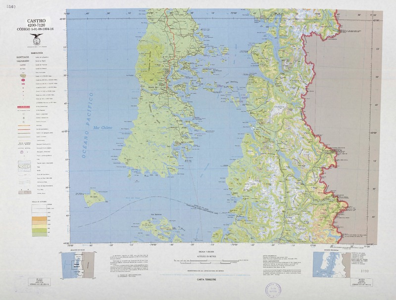 Castro 4200 - 7120 : carta terrestre [material cartográfico] : Instituto Geográfico Militar de Chile.