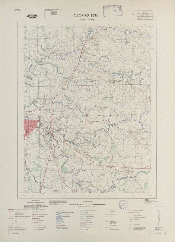 Osorno Este 403000 - 730000 [material cartográfico] : Instituto Geográfico Militar de Chile.