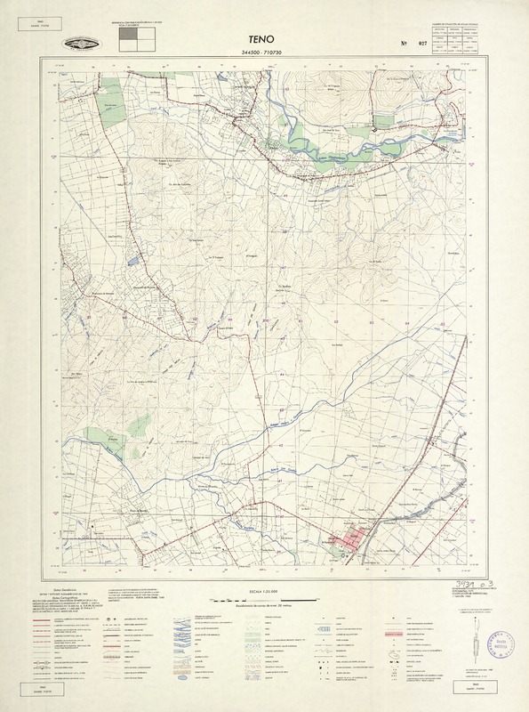 Teno 344500 - 710730 [material cartográfico] : Instituto Geográfico Militar de Chile.