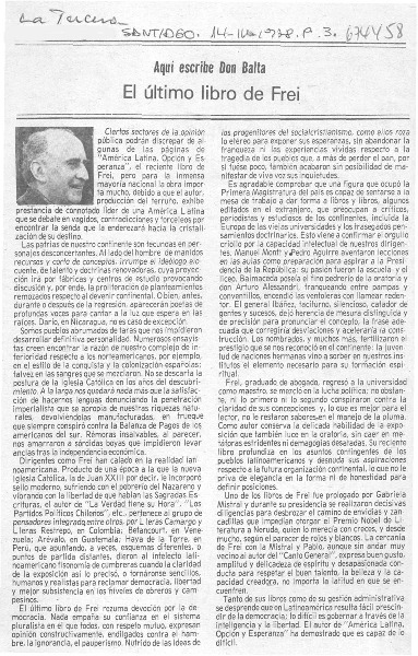 El último libro de Frei