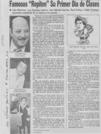 Famosos "repiten" su primer día de clases.