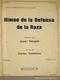 Himno de la defensa de la raza [música] : [para canto y piano]