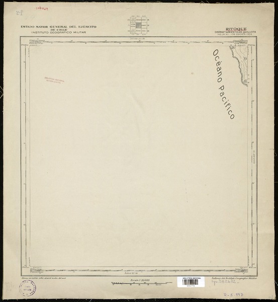 Ritoque Departaemnto de Quillota [material cartográfico] : Estado Mayor General del Ejército de Chile. Instituto Geográfico Militar.