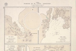 Puertos en el Canal Inocentes  [material cartográfico] por el Instituto Hidrográfico de la Armada de Chile.