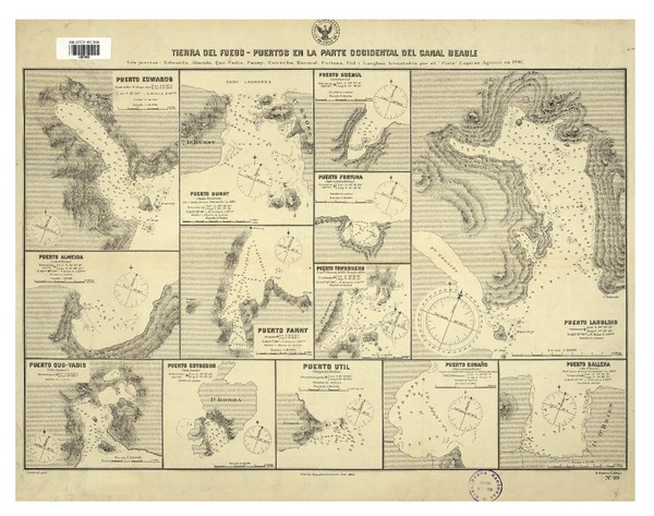 Tierra del Fuego puertos en la parte occidental del Canal Beagle