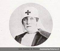 Pie de foto: Sofía Eastman de Huneeus, segunda presidenta de la Cruz Roja, 1918-1921.