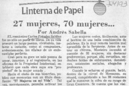 27 mujeres, 70 mujeres-- 27 mujeres, 70 mujeres--