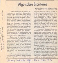 Algo sobre escritores Algo sobre escritores