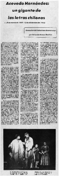 Acevedo Hernández: un gigante de las letras chilenas Acevedo Hernández: un gigante de las letras chilenas