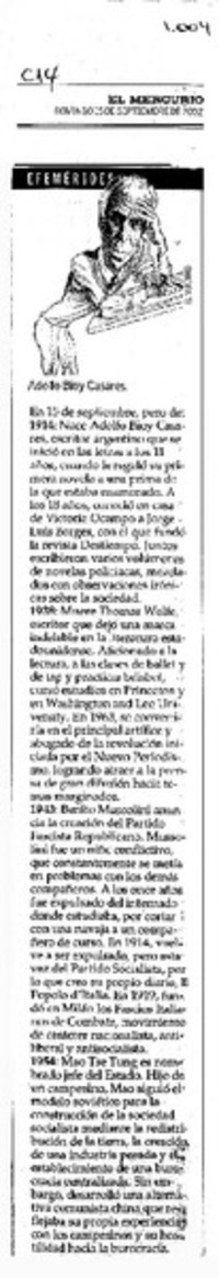 Adolfo Bioy Casares. Adolfo Bioy Casares.