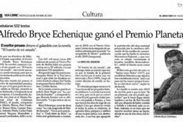 Alfredo Bryce Echenique ganó Premio Planeta. Alfredo Bryce Echenique ganó Premio Planeta.