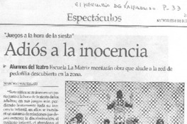 Adiós a la inocencia Adiós a la inocencia