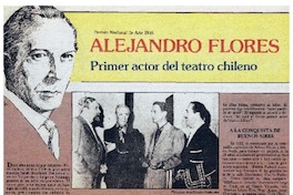 Alejandro Flores primer actor del teatro chileno Alejandro Flores primer actor del teatro chileno
