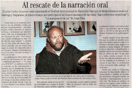Al rescate de la narración oral. Al rescate de la narración oral.
