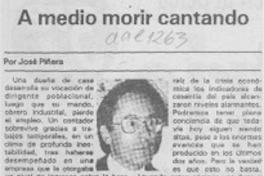 A medio morir cantando A medio morir cantando