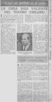La Obra más valiente del teatro chileno. La Obra más valiente del teatro chileno.