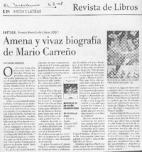Amena y vivaz biografía de Mario Carreño Amena y vivaz biografía de Mario Carreño
