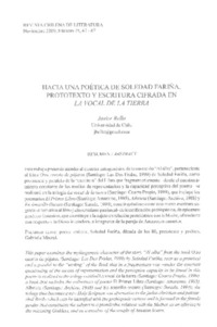 Hacia una poética de Soledad Fariña Hacia una poética de Soledad Fariña