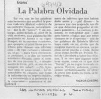 La palabra olvidada La palabra olvidada