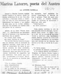 Marina Latorre, poeta del austro Marina Latorre, poeta del austro