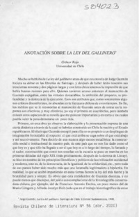 Anotación sobre la ley del gallinero Anotación sobre la ley del gallinero