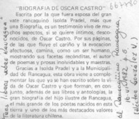 Biografía de Oscar Castro Biografía de Oscar Castro