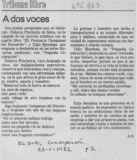 A dos voces A dos voces