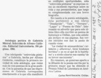 Antología de poética Gabriela Mistral Antología de poética Gabriela Mistral