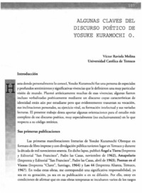 Algunas claves del discurso poético de Yosuke Kuramochi O. Algunas claves del discurso poético de Yosuke Kuramochi O.