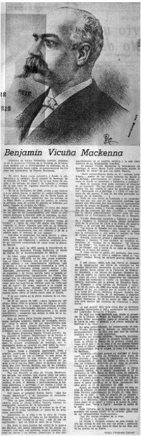 Benjamín Vicuña Mackenna Benjamín Vicuña Mackenna
